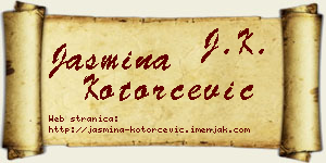 Jasmina Kotorčević vizit kartica